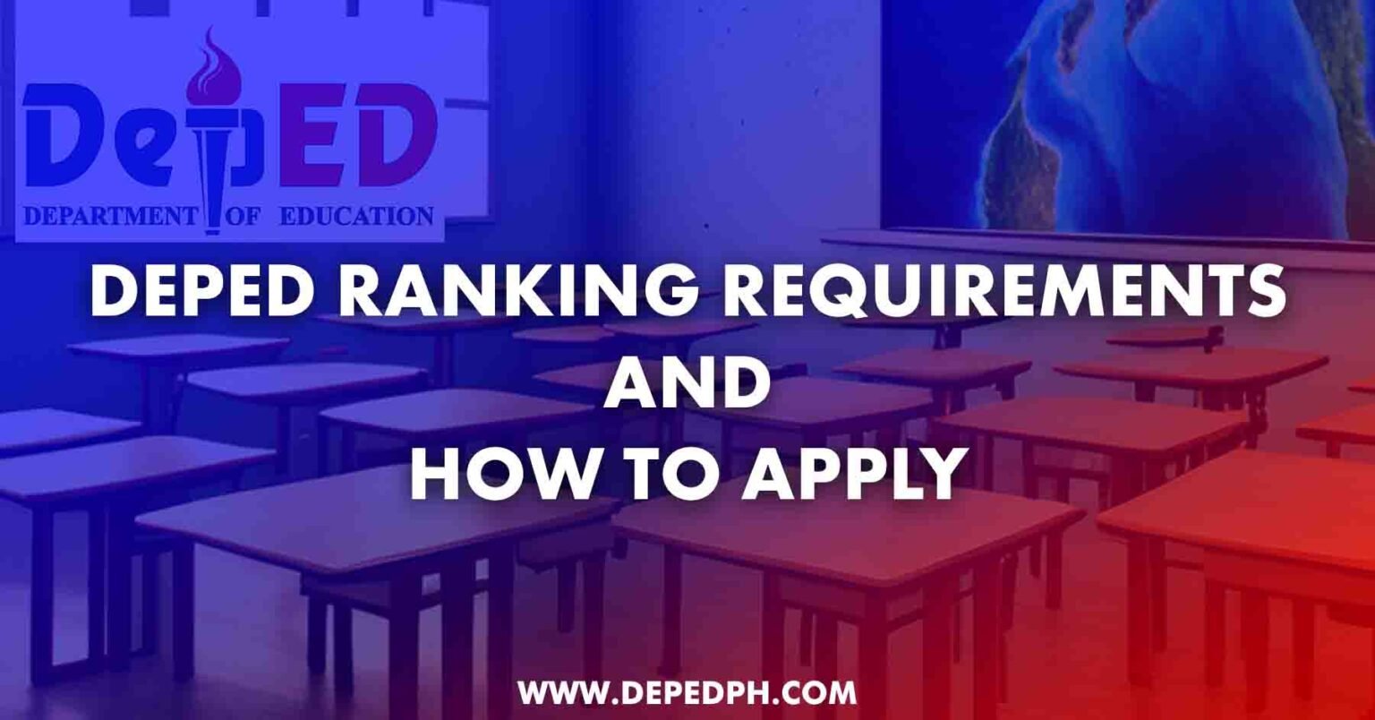 DepEd Ranking Requirements and How to Apply | DepEd PH